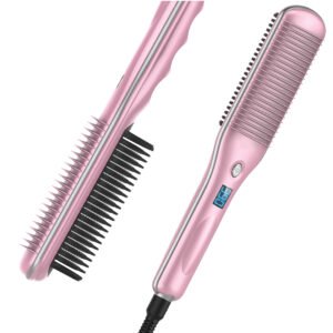 customized dual voltage negative ion hair straightening brush